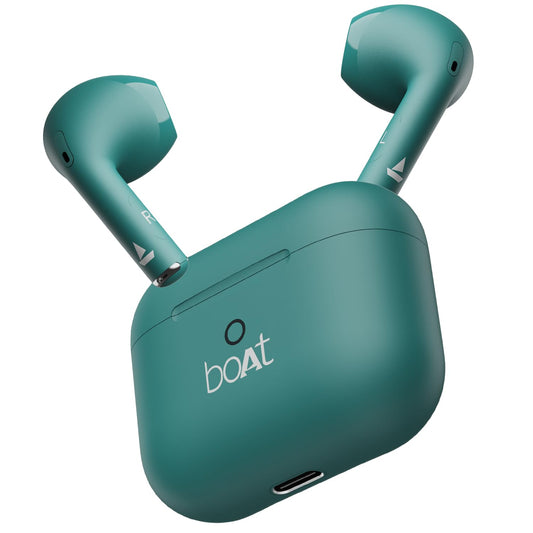 Boat Airdopes Joy, 35Hrs Battery, Fast Charge, IWP Tech, Low Latency, 2Mic ENx, Type-C Port, v5.3 Bluetooth Earbuds, TWS Ear Buds Wireless Earphones with mic(Jet Black)