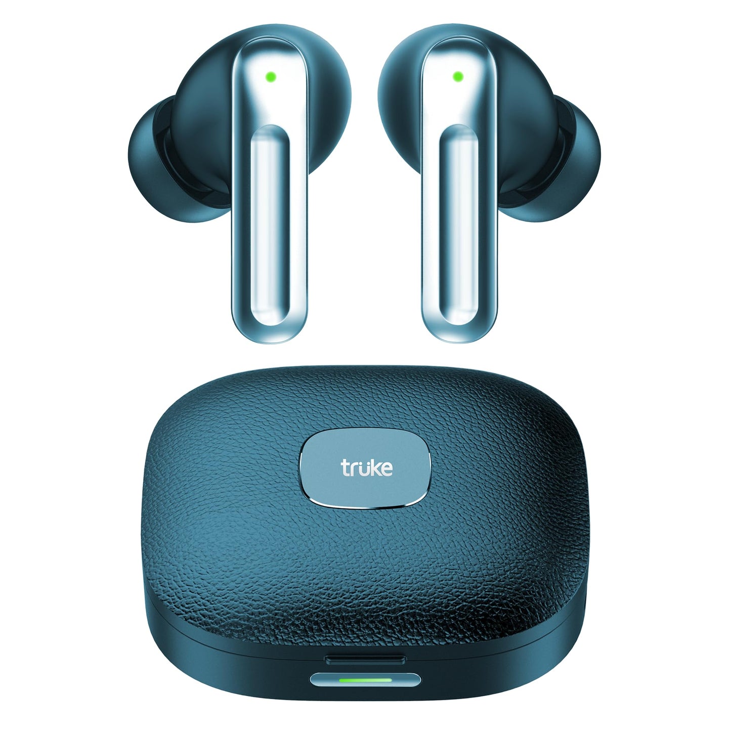 truke Mega 9 New Launch True Wireless in Ear Earbuds W/ 24-Bit Lossless Spatial Audio, 70H Battery Fast Charge Ear Buds, Leather Finish, 13mm Speakers TWS, 40ms Ultra Low Latency, 4Mics ENC