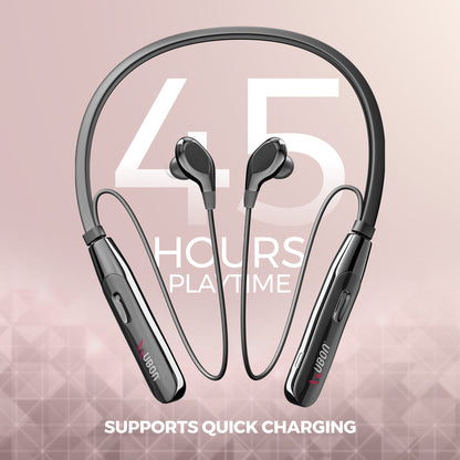 Ubon Quick Charge CL-50 ENC Wireless Neckband (Black)