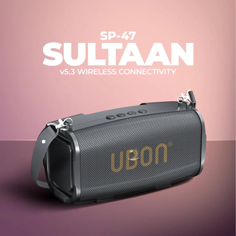 Ubon BT Speaker (SP-47, 10 W, Dark Grey)