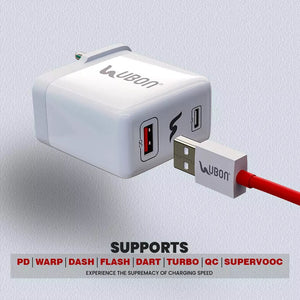 UBON Maharaja Series CH-008 65W PD Charger with Type-C Cable