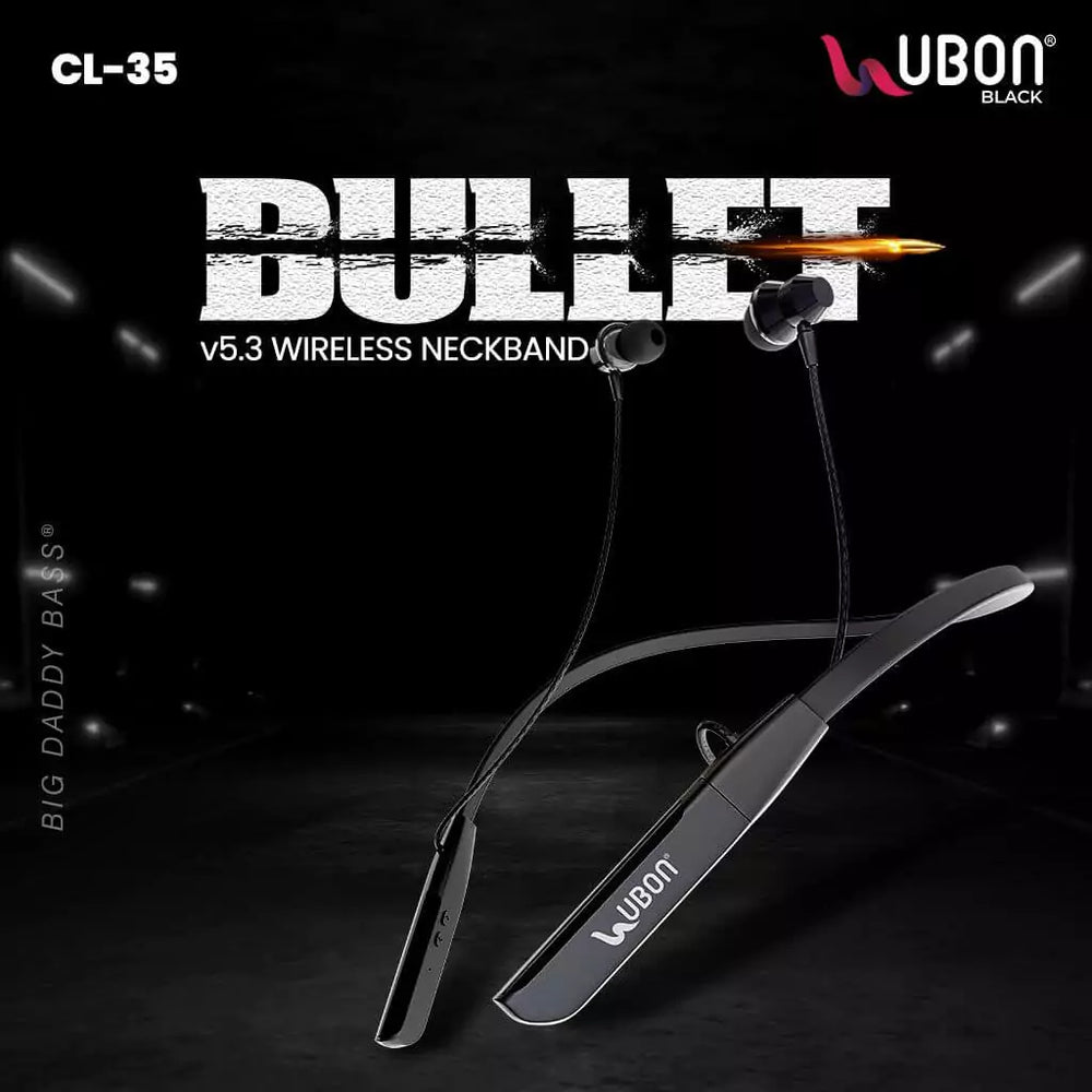 UBON Bullet Series CL-35 Wireless Neckband (Black)