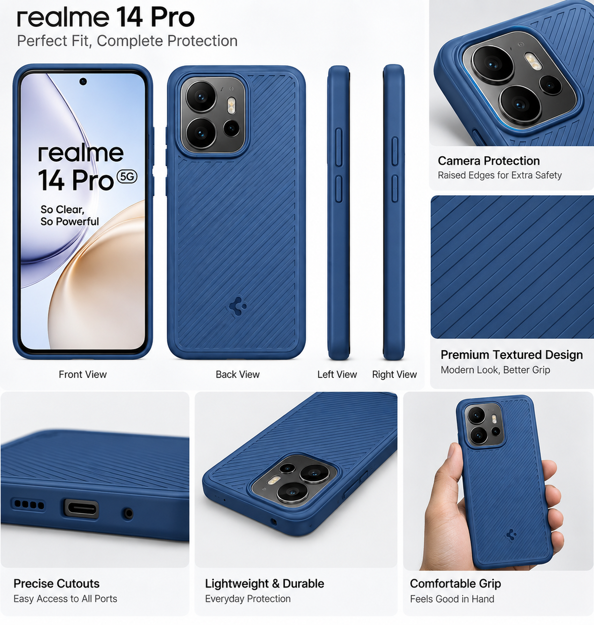 Silicon back cover for realme 16 pro 5g
