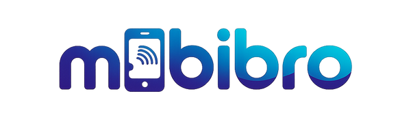 Logo of Mobibro with a gradient color scheme on a white background
